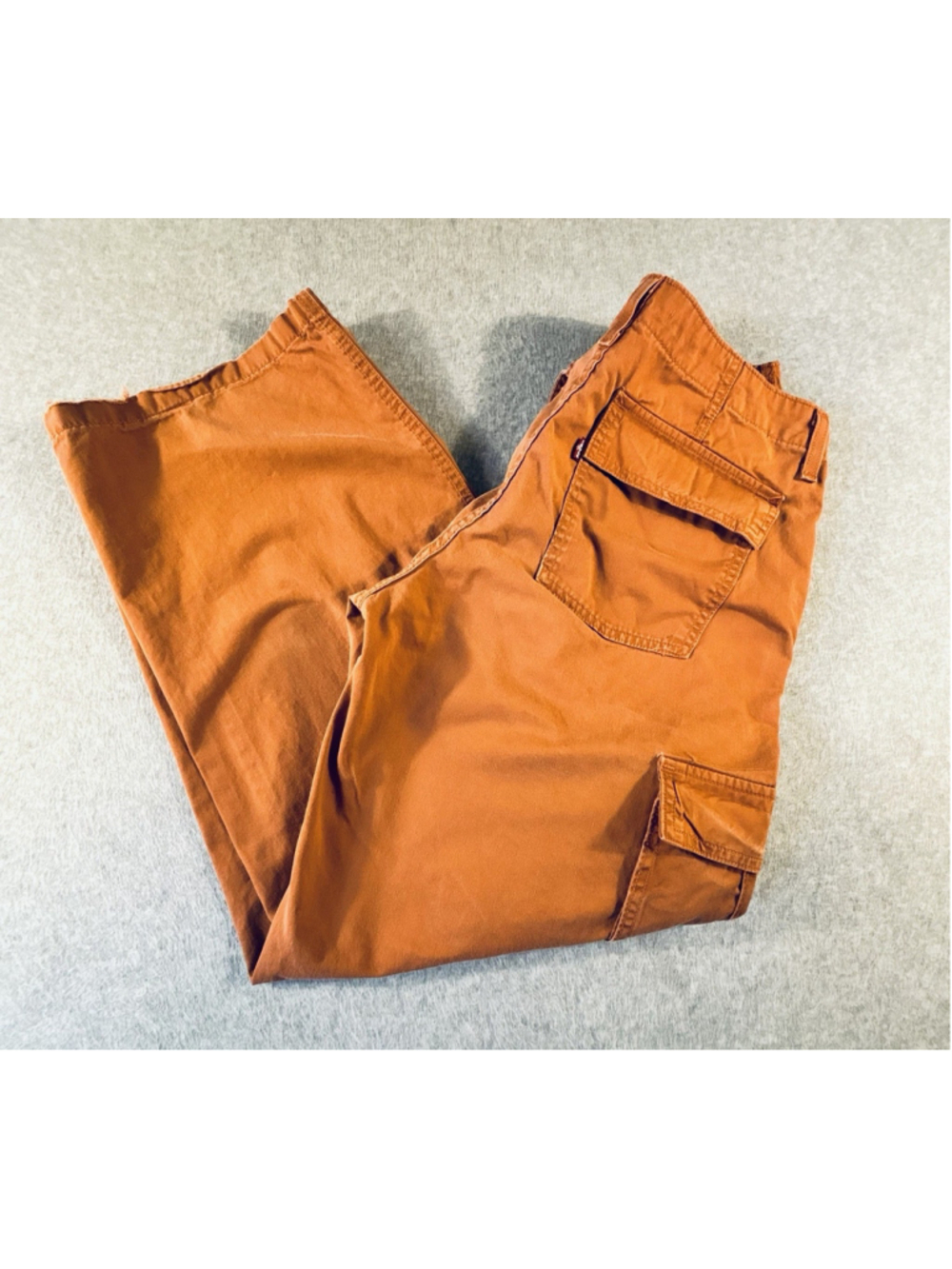 Levi’s ‘94 Baggy Cargo Pants Women’s 30x30 Rust Orange Wide Leg A4707-0001